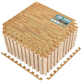 Sorbus 36 Tiles 144 Sq ft Interlocking Floor Foam Tile Mats - for Home, Playroom, Trade Show