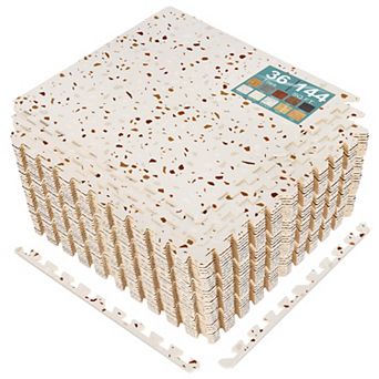 Sorbus 36 Tiles 144 Sq ft Interlocking Floor Foam Tile Mats - for Home, Playroom, Trade Show