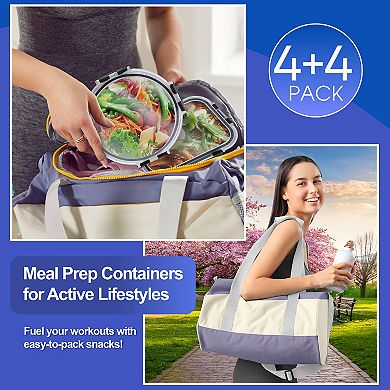 Sorbus 16 Piece Glass Meal Prep Containers with Airtight Lids