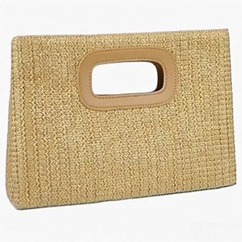 AKSZRI Women's Gold Chain Evening Handbag - Top Handle Clutch, Convertible Shoulder & Crossbody