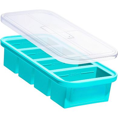 1 Cup Silicone Freezer Molds with Lids & Steel Reinforced Rim, 2 Pack