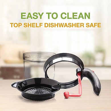 Fat Separator with Bottom Release Oil Strainer for Cooking and Gravy