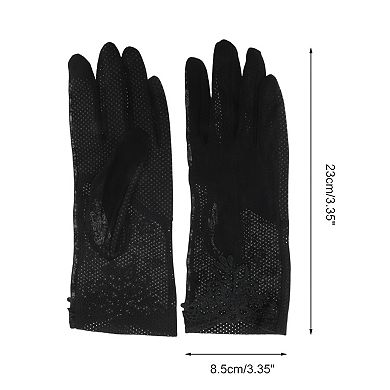 Floral Sunblock Mittens for Women 1 Pair