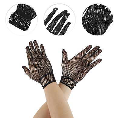 Hollow Fishing Net Sunblock Mittens for Women 1 Pair