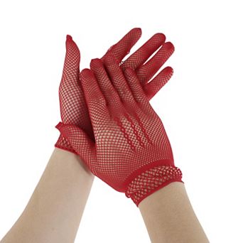 Hollow Fishing Net Sunblock Mittens for Women 1 Pair