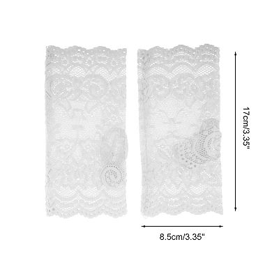 Floral Thin Sunblock Fingerless Gloves for Women 1 Pair