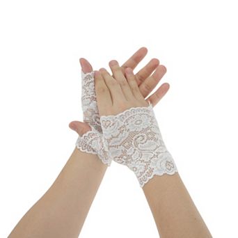 Flower Sunblock Fingerless Gloves for Women 1 Pair