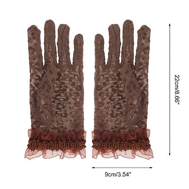 Leopard Sunblock Mittens for Women 1 Pair