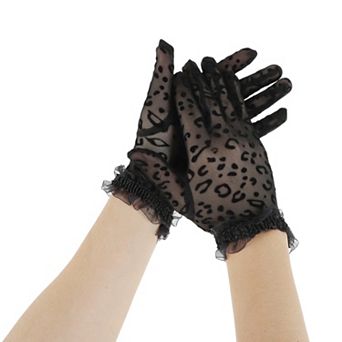 Leopard Sunblock Mittens for Women 1 Pair