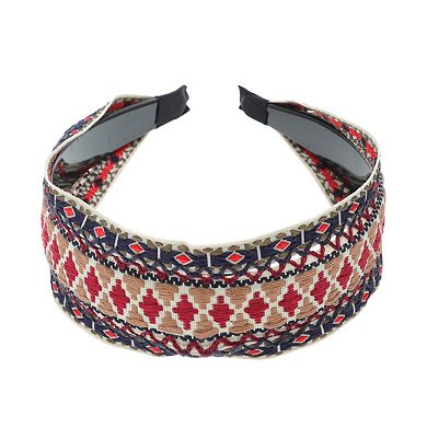 Embroidery Geometric Headband for Women 1 Pc