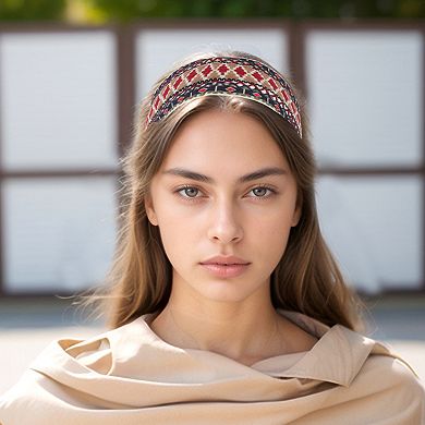 Embroidery Geometric Headband for Women 1 Pc