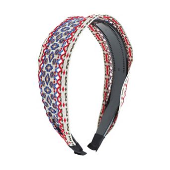Embroidery Geometric Headband for Women 1 pc
