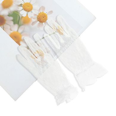 Mesh Hollow Sunblock Mittens for Women 1 Pair