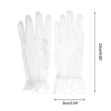 Mesh Hollow Sunblock Mittens for Women 1 Pair
