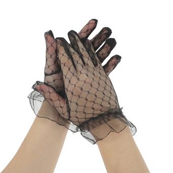 Mesh Hollow Sunblock Mittens for Women 1 Pair