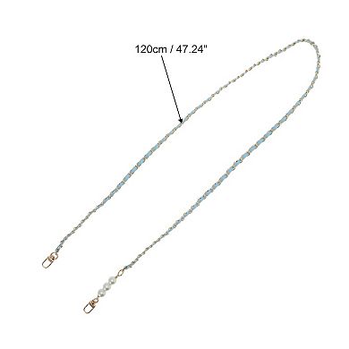 1 Pc Leather and Faux Pearl Handbag Strap for Travelling