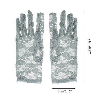 Flower Hollow Sunblock Mittens for Women 1 Pair