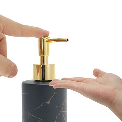 Cylinder Marble Pattern Soap Dispenser 1 Pc