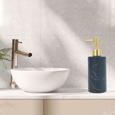 Cylinder Marble Pattern Soap Dispenser 1 Pc