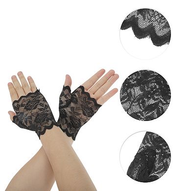 Half Finger Thin Sunblock Fingerless Gloves for Women 1 Pair