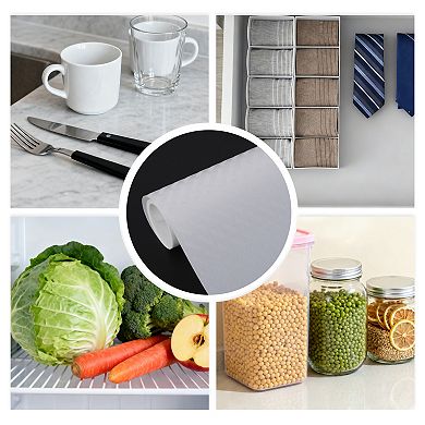 Diagonal Check Pattern Shelf Liner 59.06"x23.62" 1 Pc