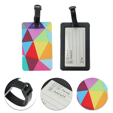 1 Pc Triangle Block Pattern Luggage Tag for Travelling