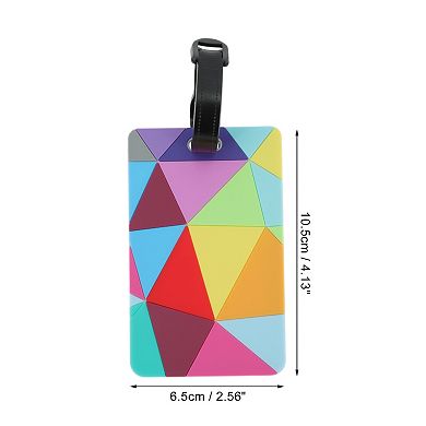 1 Pc Triangle Block Pattern Luggage Tag for Travelling