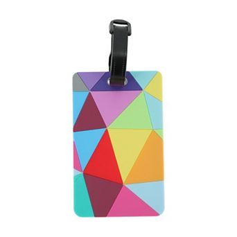 1 pc Triangle Block Pattern Luggage Tag for Travelling