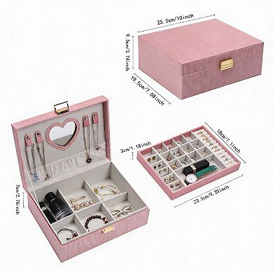 2-Layer Jewelry Organizer Box for Women