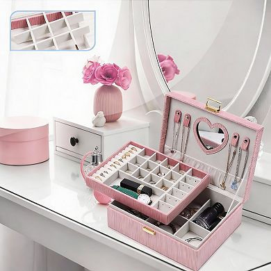 2-Layer Jewelry Organizer Box for Women