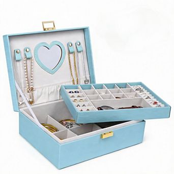 2-Layer Jewelry Organizer Box for Women