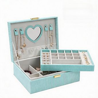 2-Layer Jewelry Organizer Box for Women