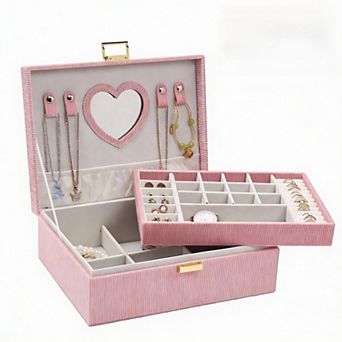 2-Layer Jewelry Organizer Box for Women