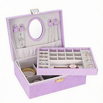 2-Layer Jewelry Organizer Box for Women
