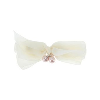 Bow with Pearls Hair Barrettes 1 pc