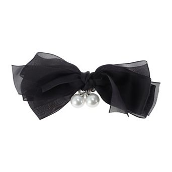 Bow with Pearls Hair Barrettes 1 pc