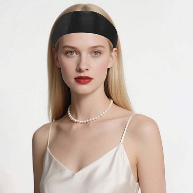 Satin Solid Color Wide Headband 1 Pc
