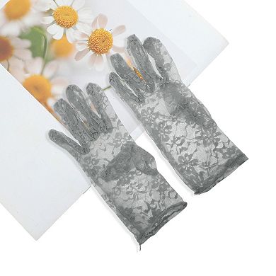 Floral Lace Sunblock Mittens for Women 1 Pair