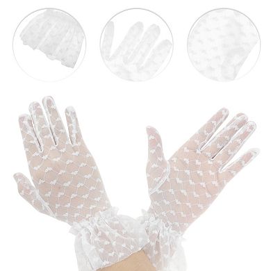 Heart Sunblock Mittens for Women 1 Pair