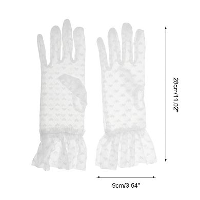 Heart Sunblock Mittens for Women 1 Pair