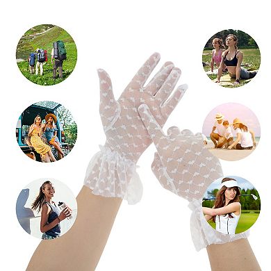Heart Sunblock Mittens for Women 1 Pair