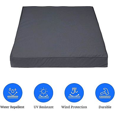 Covers&All Square Outdoor Cushion Slipcover with Zippers for Patio Couch Sofa Seats,Water & UV