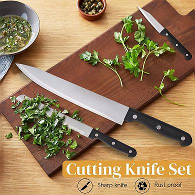Alpine Cuisine Stainless Steel Cutlery Set 13-piece, Durable & Rust Resistant, Multipurpose Use