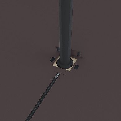 Covers&All Rectangle Table & Chair Set Cover, Umbrella Hole, Waterproof UV & Weather Resistant