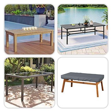 Covers&All Rectangular Table Top Cover, Outdoor Furniture Cover Waterproof, UV-Resistant
