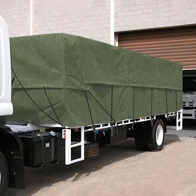 Covers&All Canvas Tarp Waterproof , Thick Heavy Duty Camping Tarp