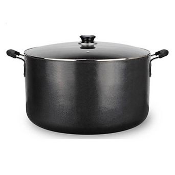 Alpine Cuisine 38-qt Non-stick Stock Pot With Tempered Glass Lid And Carrying Handles