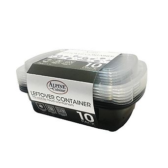 Alpine Cuisine Meal Prep Food Storage Containers With 5 Lids & 5 Bodies 10-pack 38oz (1123ml)