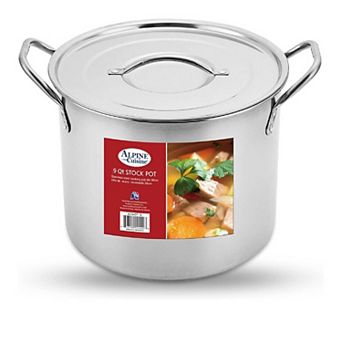 Alpine Cuisine Ai14437-8 Aramco Stock Pot Stainless Steel, 9-qt