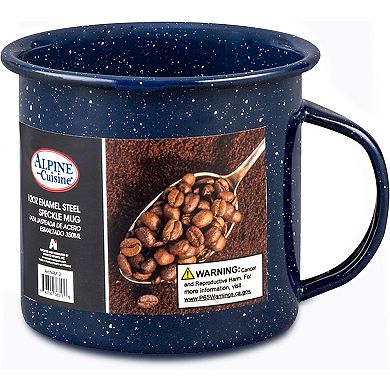 Alpine Cuisine Enamel Steel Dark Blue Speckle Mug 12oz